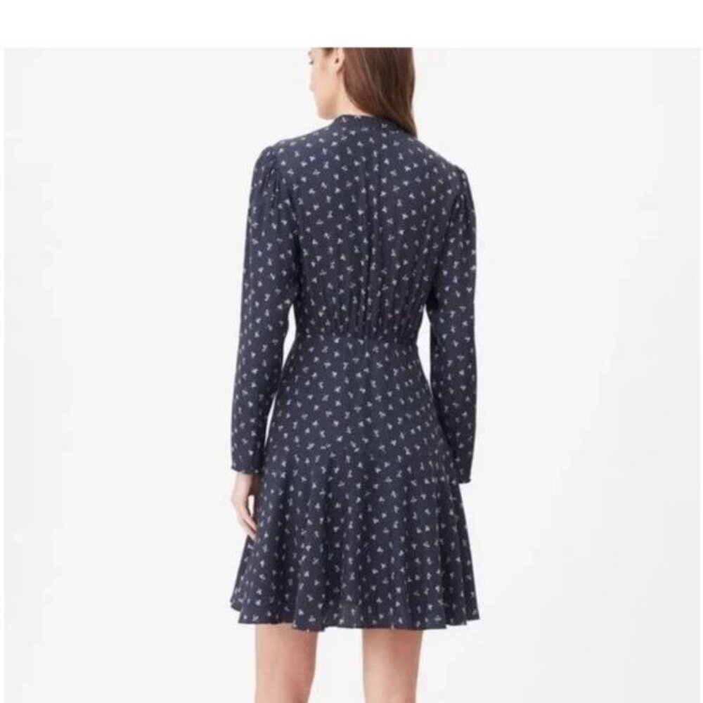 TAILORED Rebecca Taylor Clover print dot Jacquard dress size 8 - Picture 7 of 13